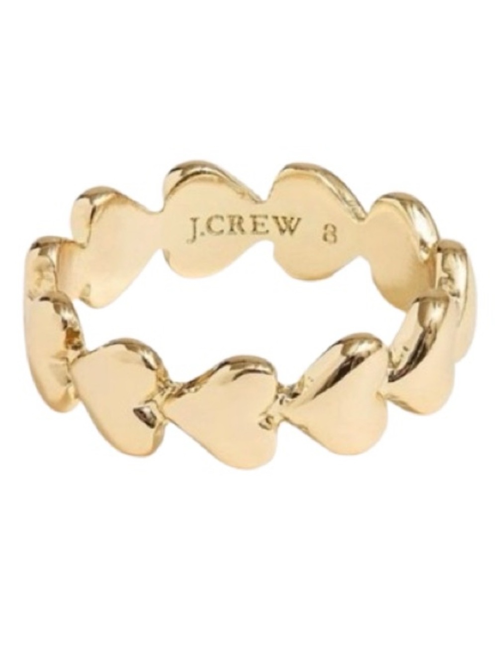 🆕 -J. Crew Women's Eternity Heart Ring. Size: 8